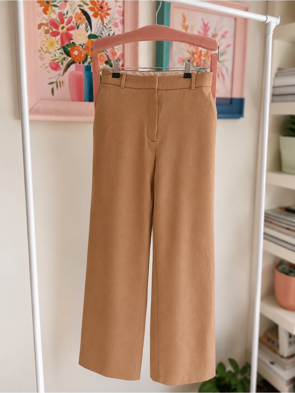 Babaton Wide-Leg High-Rise Pants in Camel